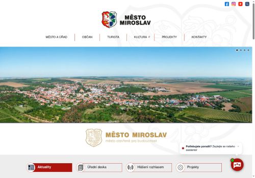 Zobrazit webové stránky Městský úřad Miroslav