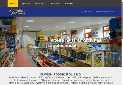 Stavební podnik spol. s r.o. nabízí práci na pozici Zedník (m/ž) v obci Rakovník