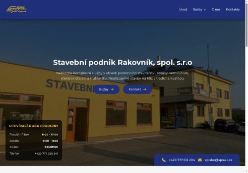 Stavební podnik spol. s r.o. nabízí práci na pozici Zedník (m/ž) v obci Rakovník
