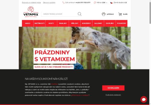 Webové stránky VETAMIX s.r.o., Dolany