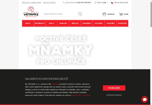 Webové stránky VETAMIX s.r.o., Dolany