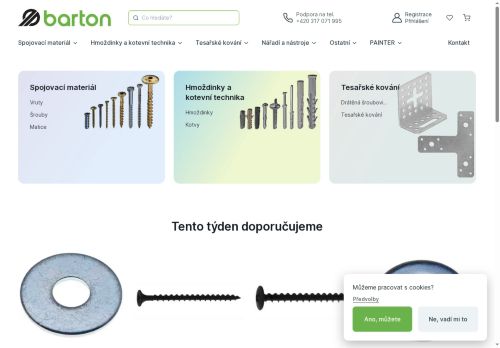 Webové stránky BARTON Market servis, s.r.o., Nymburk