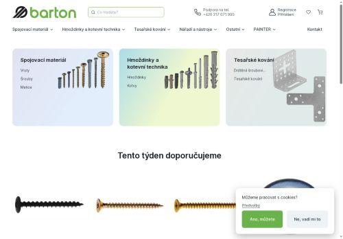 Webové stránky BARTON Market servis, s.r.o., Nymburk