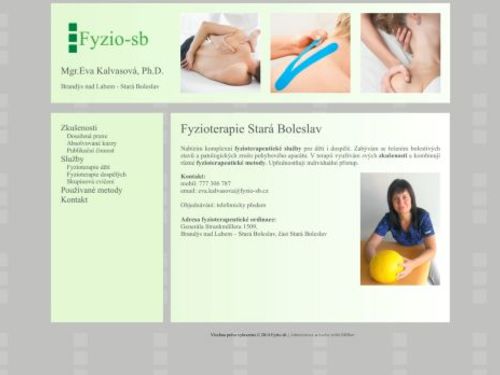 Fyzioterapie Stará Boleslav - Mgr. Eva Kalvasová, Ph.D.