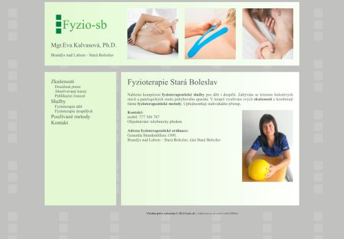 Zobrazit webové stránky Fyzioterapie Stará Boleslav - Mgr. Eva Kalvasová, Ph.D.