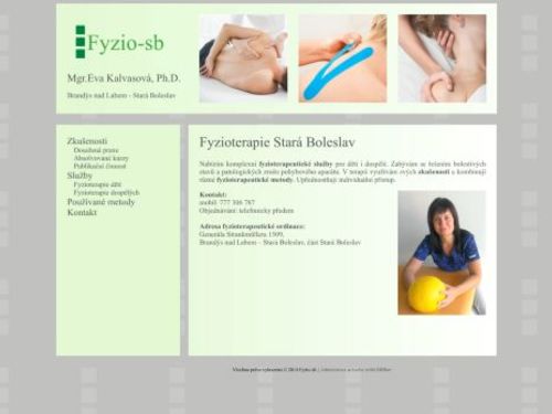 Fyzioterapie Stará Boleslav - Mgr. Eva Kalvasová, Ph.D.