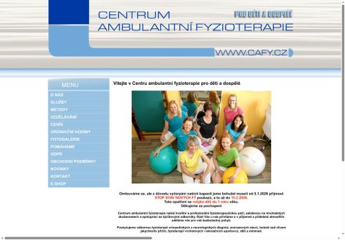 Zobrazit webové stránky CAFY P.T. s.r.o.  - Centrum ambulantní fyzioterapie