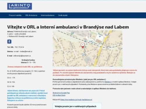 ORL ambulance - Larint - MUDr. Karolína Havlíčková Dostálová