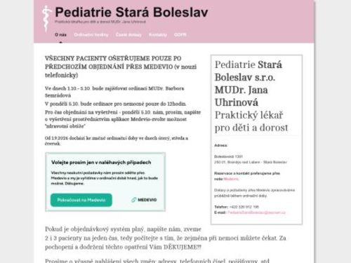 Pediatrie Stará Boleslav - MUDr. Jana Uhrinová