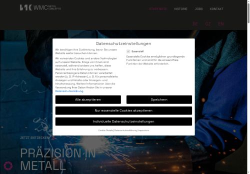 Webové stránky WAGNER METALL CONCEPT k.s., Domažlice