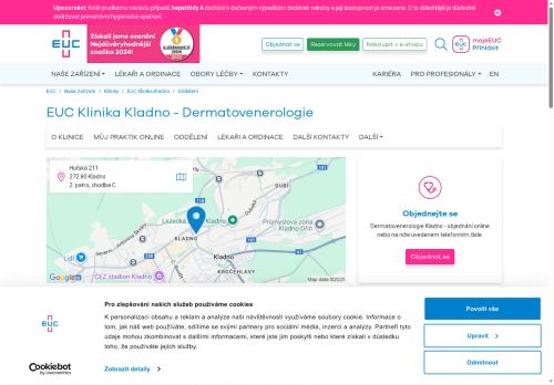 Zobrazit webové stránky Dermatovenerologie - EUC Klinika Kladno