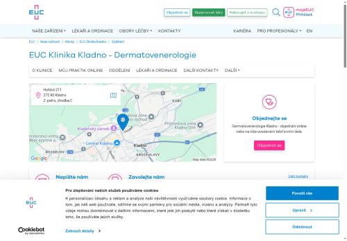 Zobrazit webové stránky Dermatovenerologie - EUC Klinika Kladno