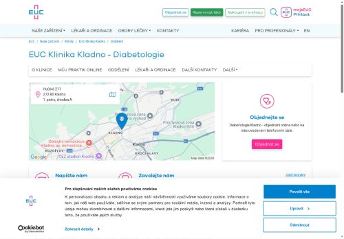 Zobrazit webové stránky Diabetologie - EUC Klinika Kladno