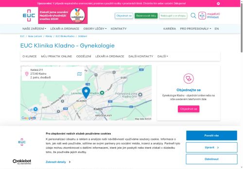 Zobrazit webové stránky Gynekologie - EUC Klinika Kladno