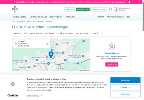 Zobrazit webové stránky Gynekologie - EUC Klinika Kladno