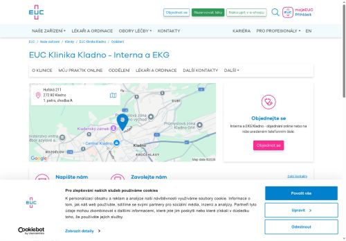 Zobrazit webové stránky Interna a EKG - EUC Klinika Kladno