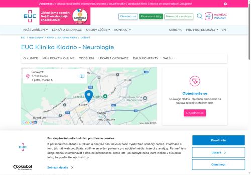 Zobrazit webové stránky Neurologie - EUC Klinika Kladno