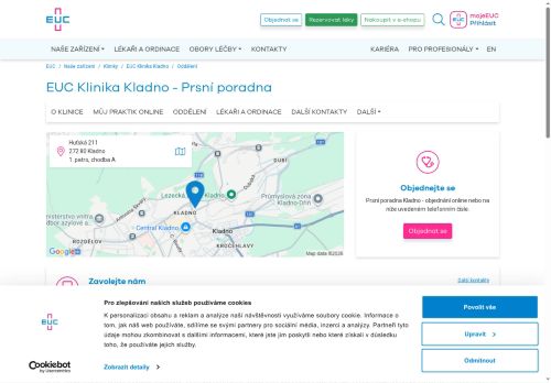 Zobrazit webové stránky Prsní poradna - EUC Klinika Kladno