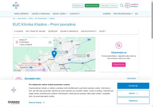 Zobrazit webové stránky Prsní poradna - EUC Klinika Kladno