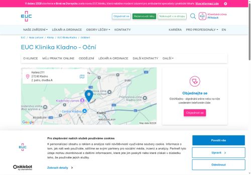 Zobrazit webové stránky Oční - EUC Klinika Kladno