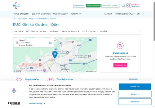 Zobrazit webové stránky Oční - EUC Klinika Kladno