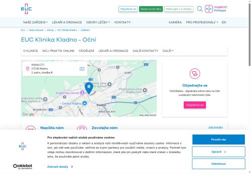 Zobrazit webové stránky Oční - EUC Klinika Kladno