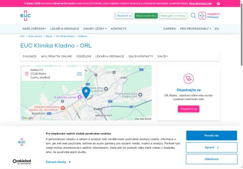 Zobrazit webové stránky ORL - EUC Klinika Kladno