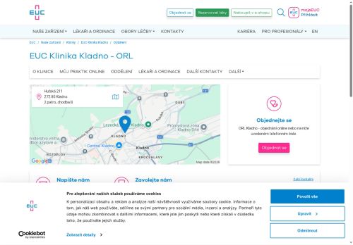 Zobrazit webové stránky ORL - EUC Klinika Kladno