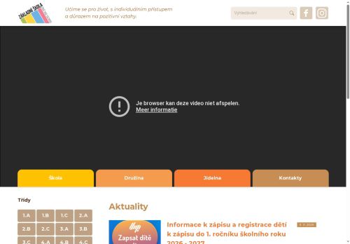 Webové stránky Základní škola Zruč nad Sázavou, Zruč nad Sázavou