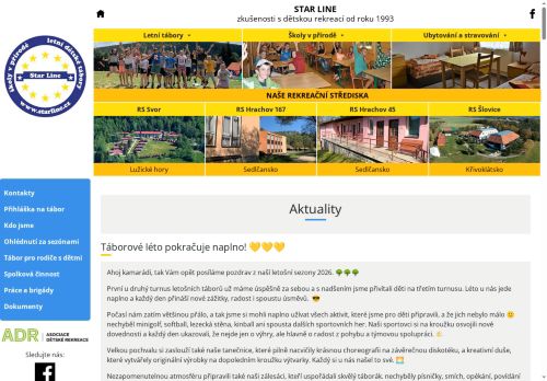 Webové stránky Cestovní kancelář Star Line, s.r.o., Hřebečníky