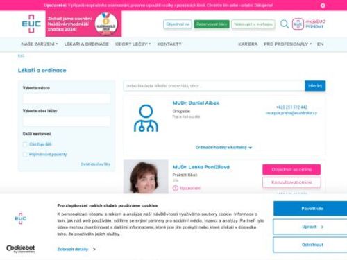 Pediatrie - EUC Klinika Kladno - MUDr. Martina Spaziererová