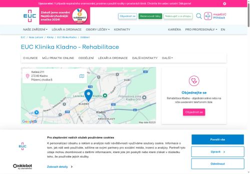 Zobrazit webové stránky Rehabilitace - EUC Klinika Kladno