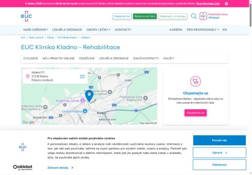 Zobrazit webové stránky Rehabilitace - EUC Klinika Kladno