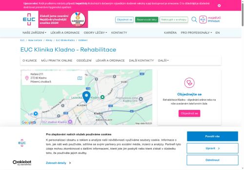 Zobrazit webové stránky Rehabilitace - EUC Klinika Kladno