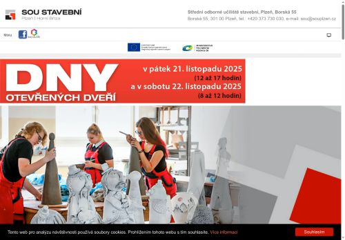Webové stránky Střední odborné učiliště stavební, Plzeň, Borská 55, Plzeň