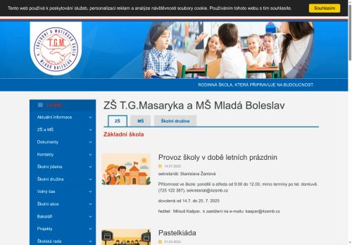 Základní škola T. G. Masaryka a Mateřská škola Mladá Boleslav, Svatovítská 574, příspěvková organizace nabízí práci na pozici Učitelé na  na 2. stupni základních škol v obci Mladá Boleslav
