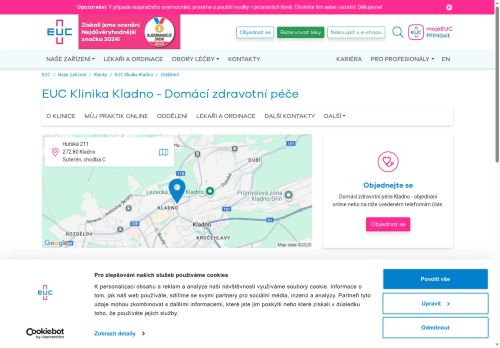 Zobrazit webové stránky Domácí zdravotní péče - EUC Klinika Kladno