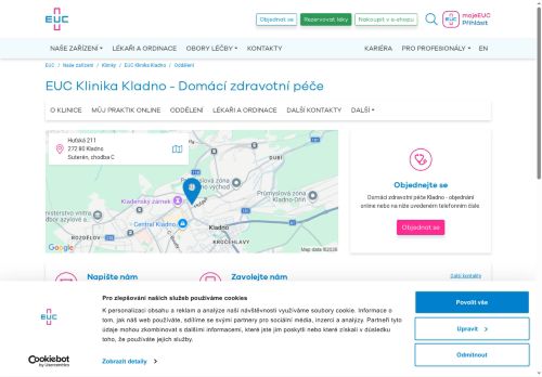 Zobrazit webové stránky Domácí zdravotní péče - EUC Klinika Kladno