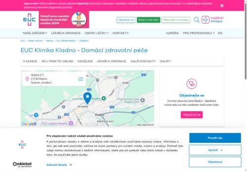 Zobrazit webové stránky Domácí zdravotní péče - EUC Klinika Kladno