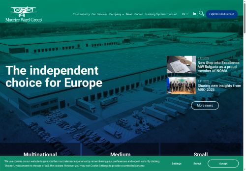 Maurice Ward Logistics, s.r.o. nabízí práci na pozici Řidič - sólo v obci Štěnovice