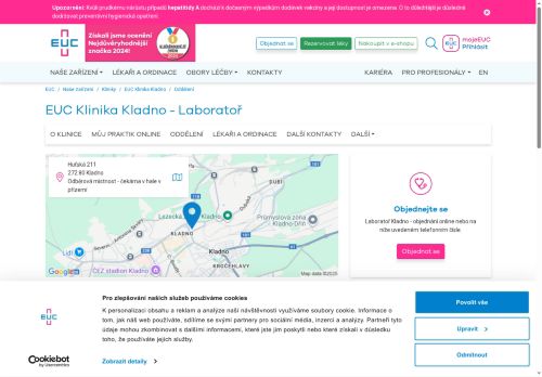 Zobrazit webové stránky Laboratoř - EUC Klinika Kladno