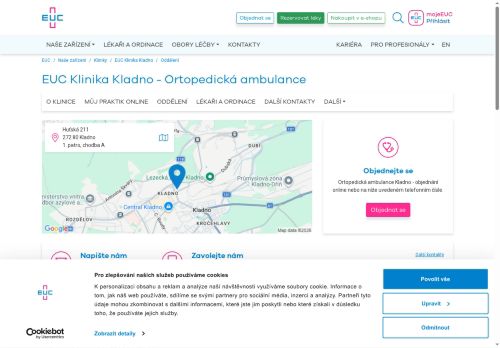 Zobrazit webové stránky Ortopedická ambulance - EUC Klinika Kladno