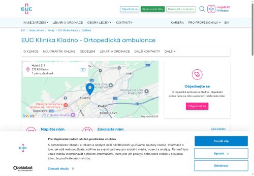 Zobrazit webové stránky Ortopedická ambulance - EUC Klinika Kladno