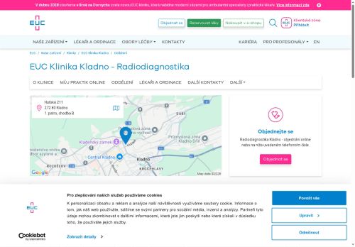 Zobrazit webové stránky Radiodiagnostika - EUC Klinika Kladno