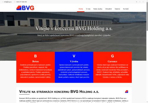 BVG Floor a.s. nabízí práci na pozici Betonáři, železobetonáři a příbuzní pracovníci v obci Nýřany