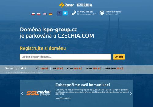 Webové stránky ISPO CZ s.r.o., Kralupy nad Vltavou