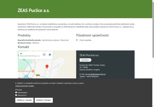 ZEAS Puclice a.s. nabízí práci na pozici Obsluha bioplynové stanice v obci Bukovec