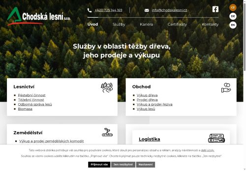 Chodská lesní s.r.o. nabízí práci na pozici Řidiči tahačů v obci Domažlice