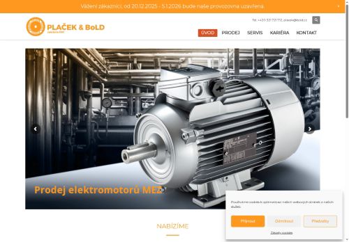 Plaček & Bold s.r.o. nabízí práci na pozici Elektromechanik - zkušebna (m/ž) v obci Kolín