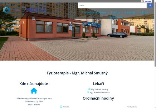 Zobrazit webové stránky Fyzioterapie - I. Všeobecná poliklinika Kladno - Mgr. Michal Smutný